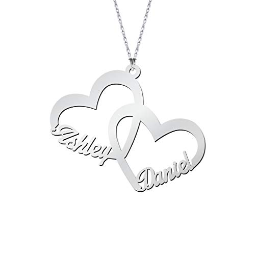 Couple Names Necklace In Sterling Silver