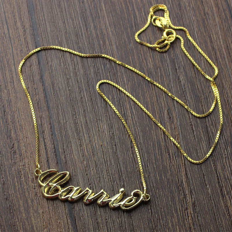 Personalized 3D Carrie Name Necklace