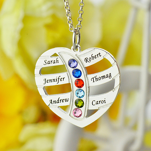 Mom's Necklace With Children Names