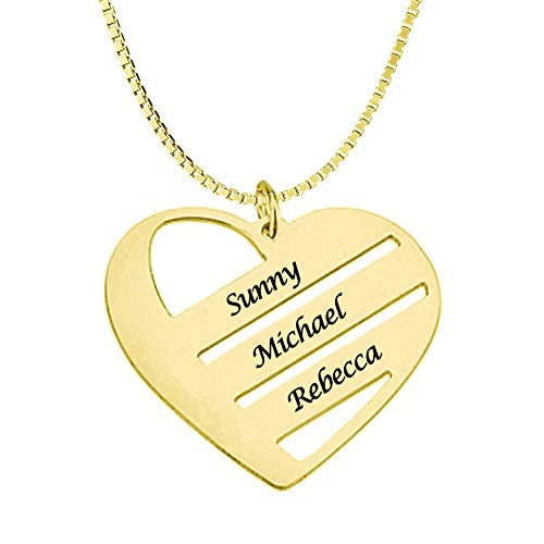Classic Mothers Heart Necklace 18k Gold Plated