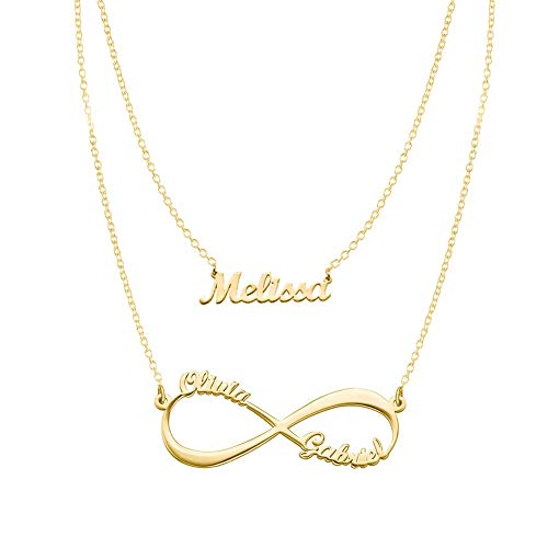 Gold Plated Gift - Infinity and Name Necklaces