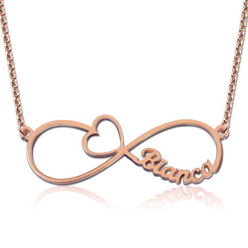 Infinity Name Necklace - Arrow Heart