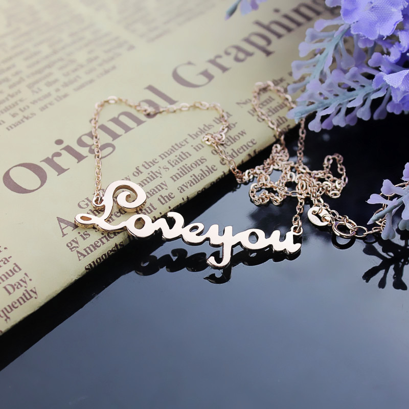 Rose Gold Plated Name Necklace