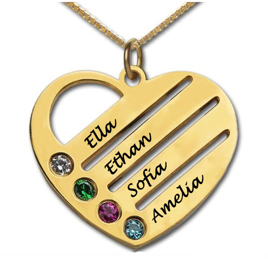 18k Gold Plated Mothers Birthstone 98